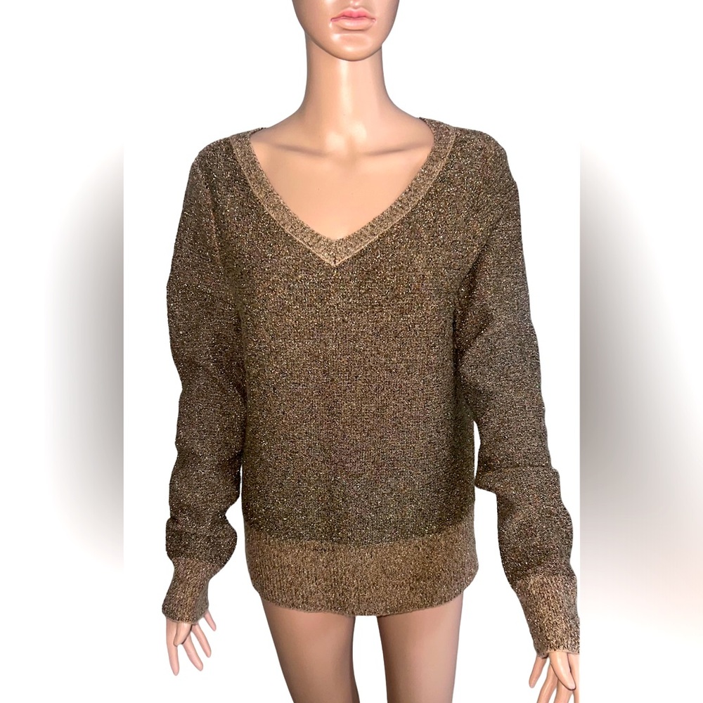 Ann Taylor Shimmer Ribbed Sweater / Large/ Elegant